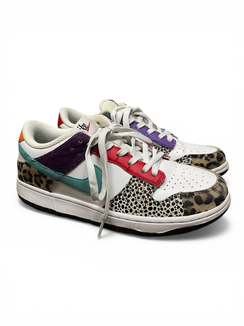 Nike Women's Multicolor safari Leopard-Accent Low-Top Sneakers size 6